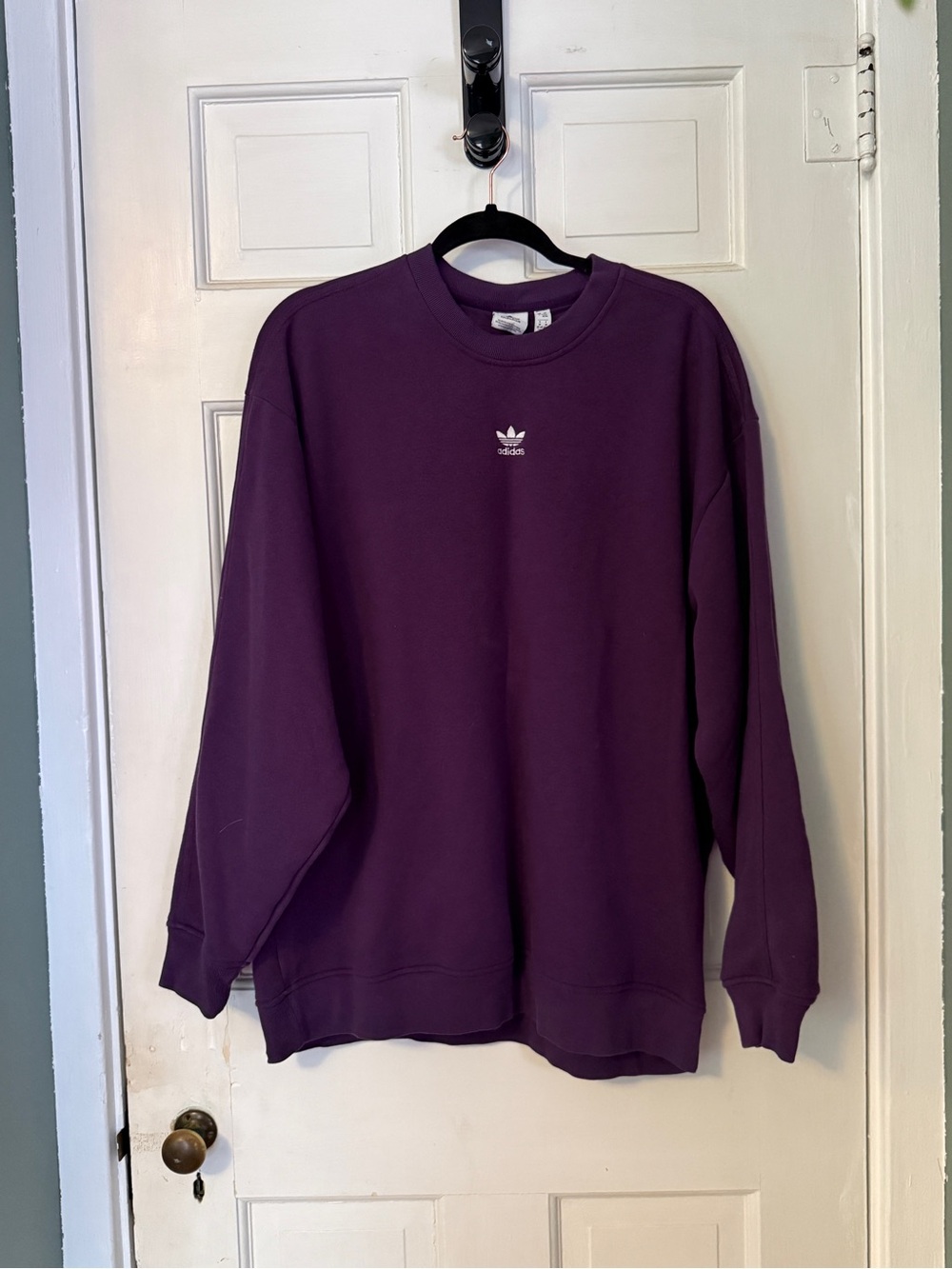 Adidas Women’s Oversized Crewneck Sweatshirt in Deep Purple
